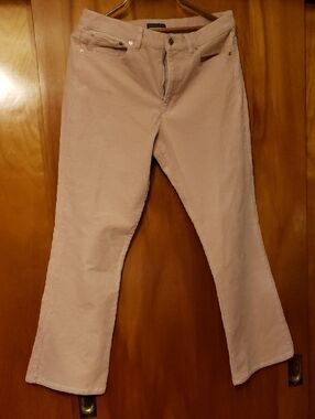 Ralph Lauren Pink Corduroy Pants With Leather Logo Patch